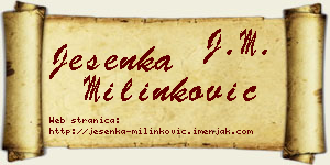 Jesenka Milinković vizit kartica